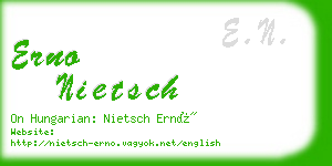 erno nietsch business card